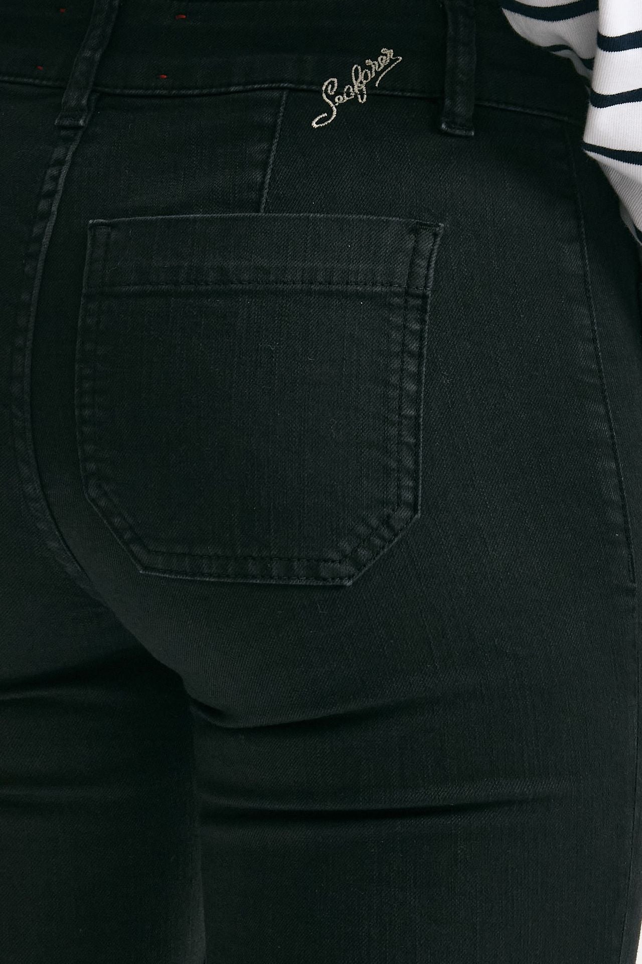 Jeans slim vita regolare nero donna Seafarer - 5