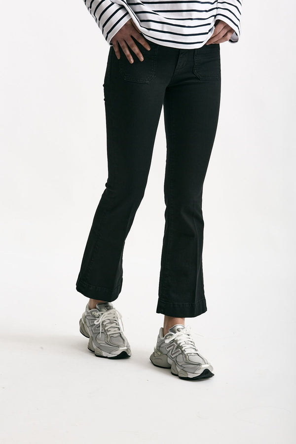 Jeans slim vita regolare nero donna Seafarer