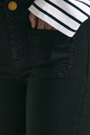 Jeans slim vita regolare nero donna Seafarer - 6
