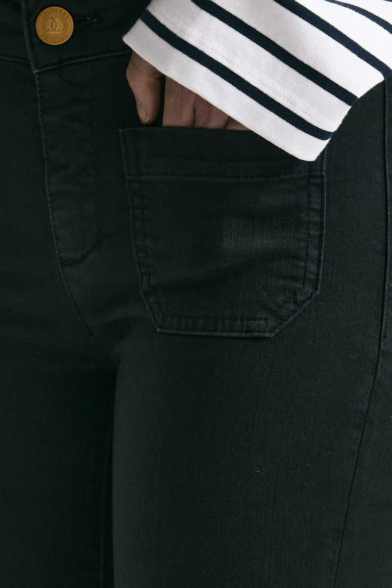 Jeans slim vita regolare nero donna Seafarer - 6