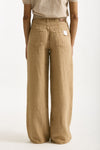 Jeans in lino CARMEN Vita alta cammello donna Siviglia - 4