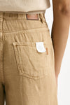 Jeans in lino CARMEN Vita alta cammello donna Siviglia - 6