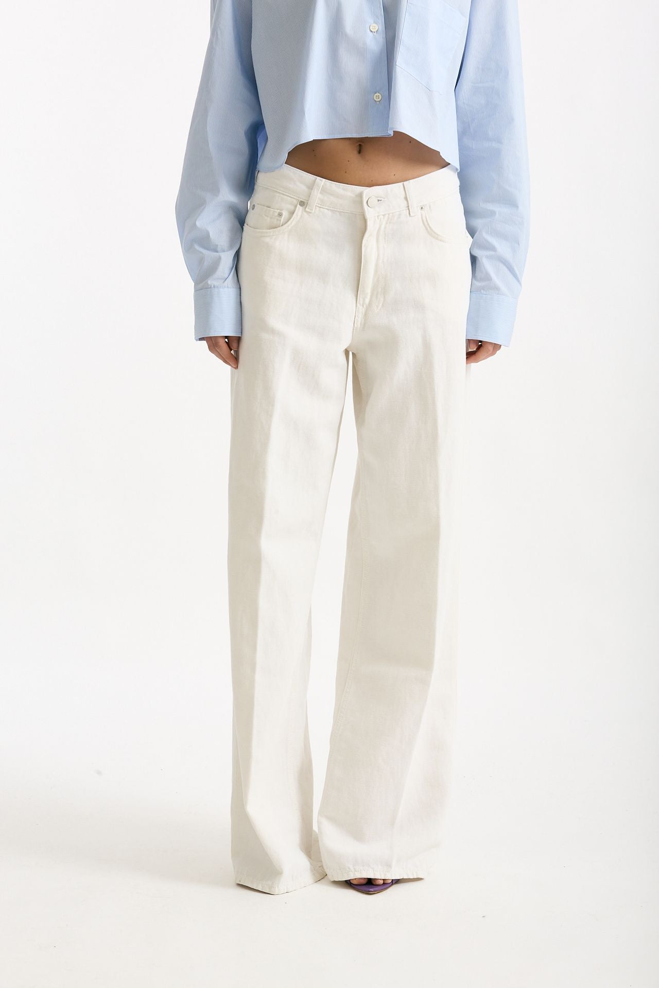 Jeans ANNA palazzo bianco donna Siviglia - 4