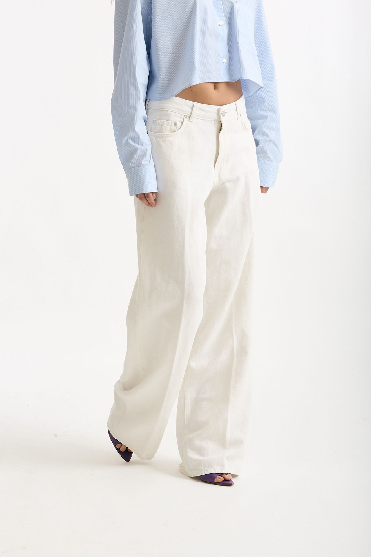 Jeans ANNA palazzo bianco donna Siviglia - 1