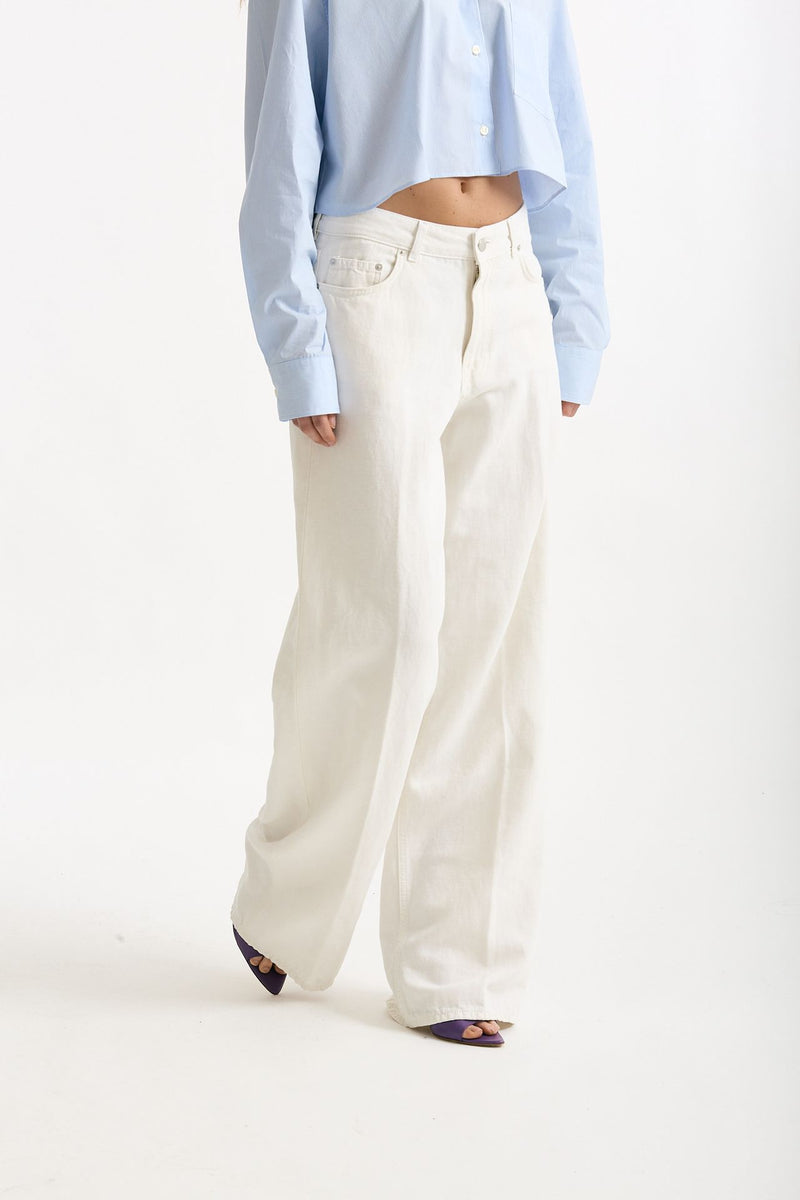Jeans ANNA palazzo bianco donna Siviglia - 1