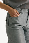 Jeans ANNA palazzo grigio laminato donna Siviglia - 5
