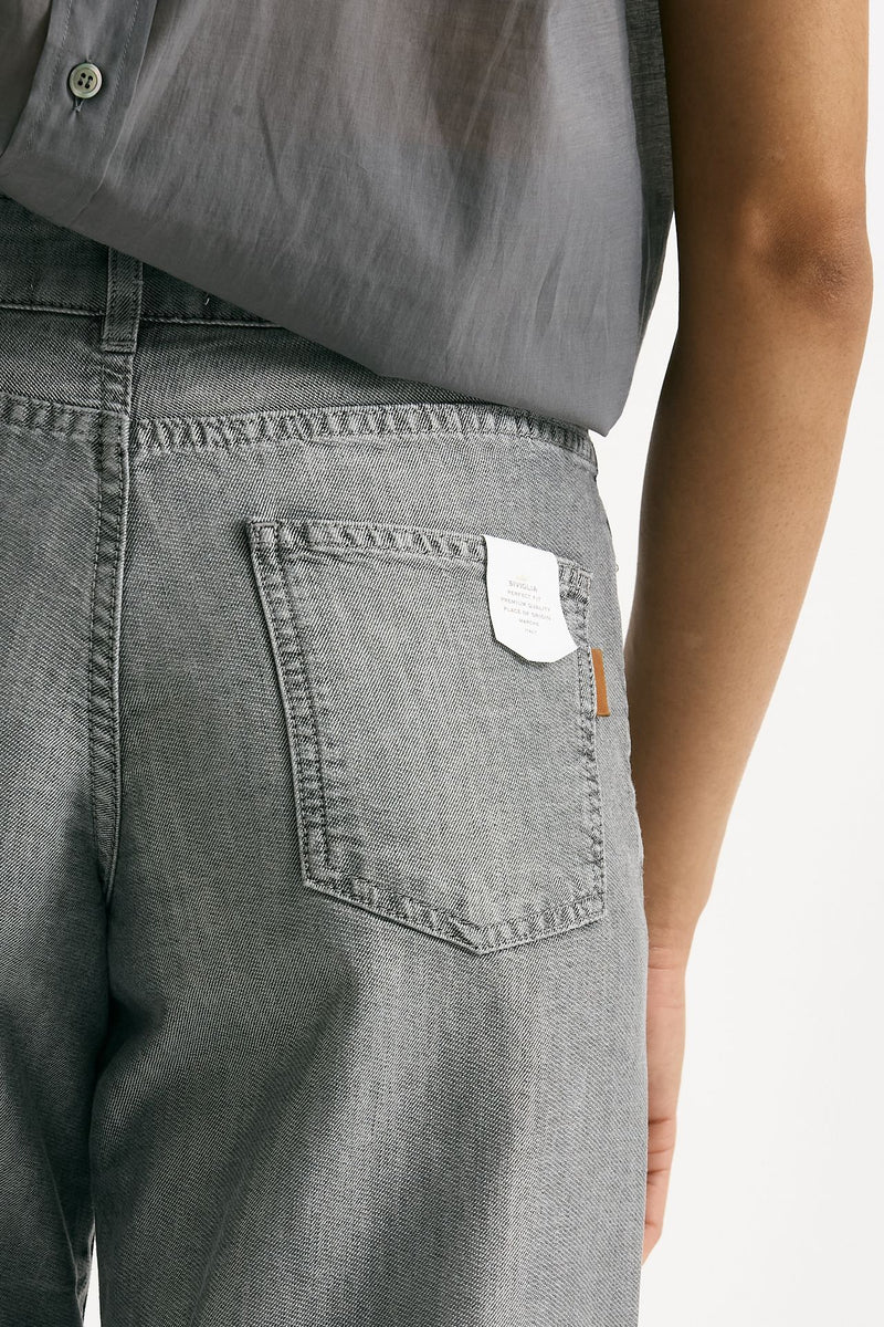 Jeans ANNA palazzo grigio laminato donna Siviglia - 6