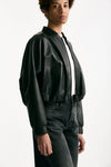 Bomber crop in pelle nero donna Myskin - 2