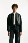 Bomber crop in pelle nero donna Myskin - 3