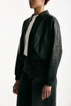 Bomber crop in pelle nero donna Myskin - 5