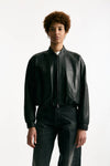 Bomber crop in pelle nero donna Myskin - 6