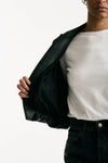 Bomber crop in pelle nero donna Myskin - 8