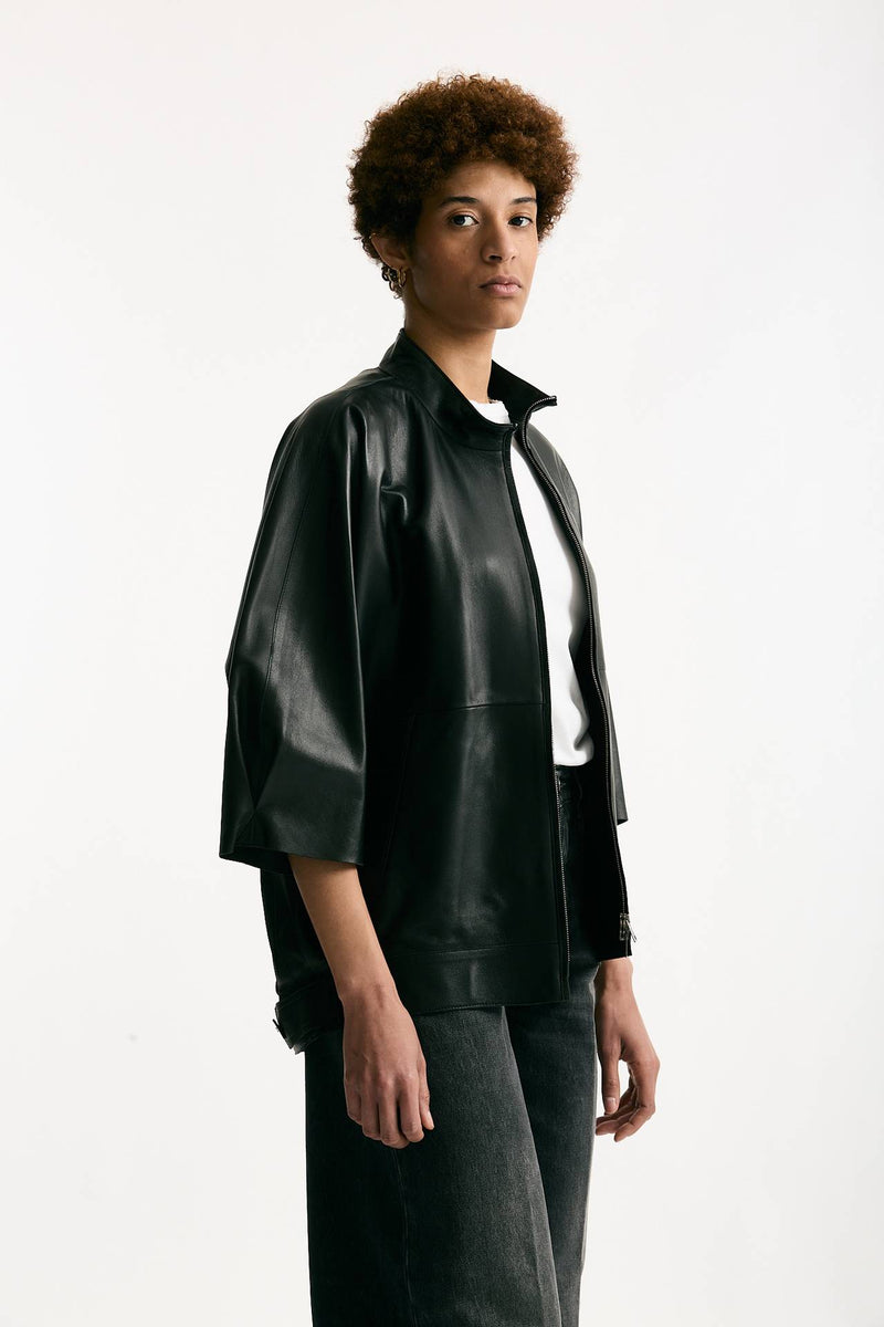 Giubbino over kimono nero donna Myskin - 2