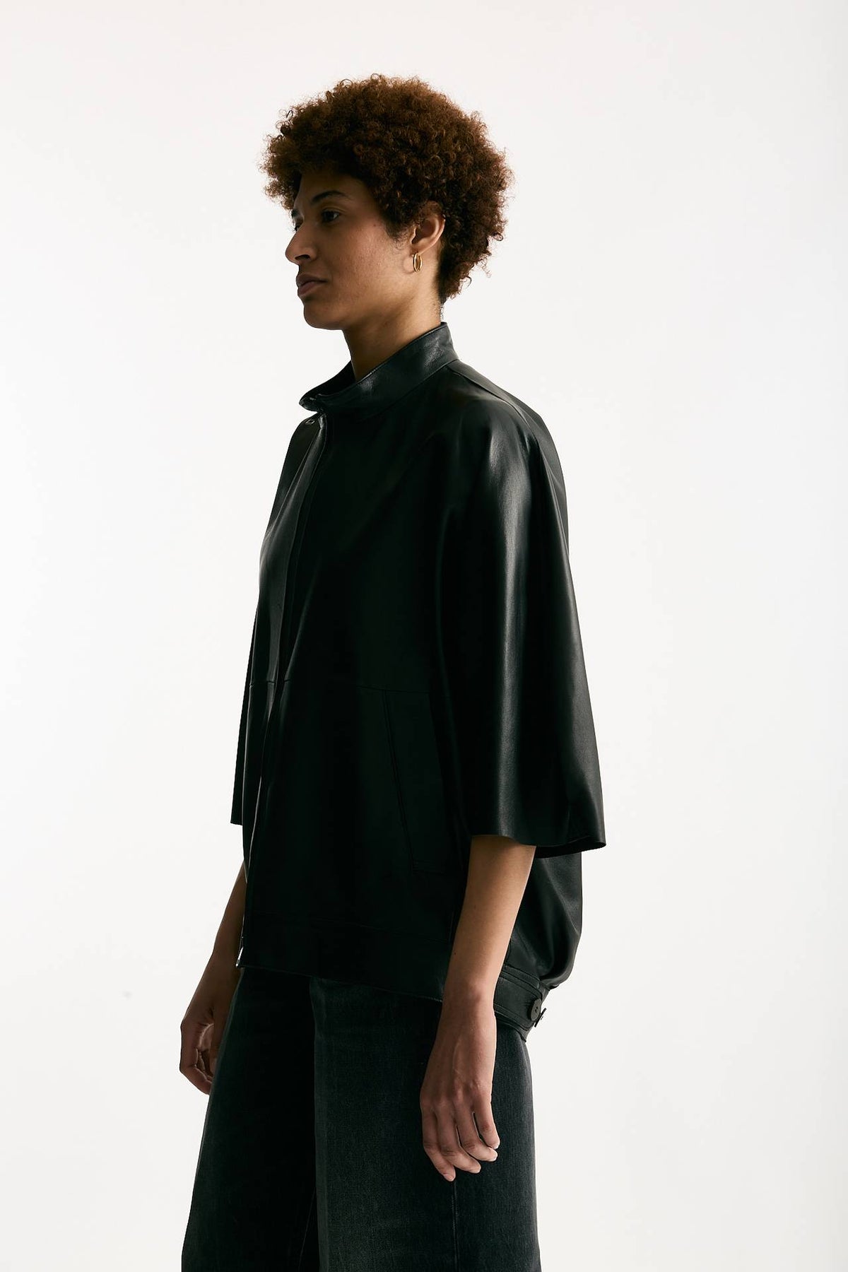 Giubbino over kimono nero donna Myskin - 4
