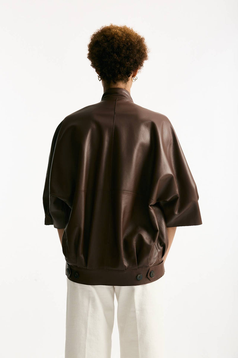 Giubbino kimono over cuoio donna Myskin - 3