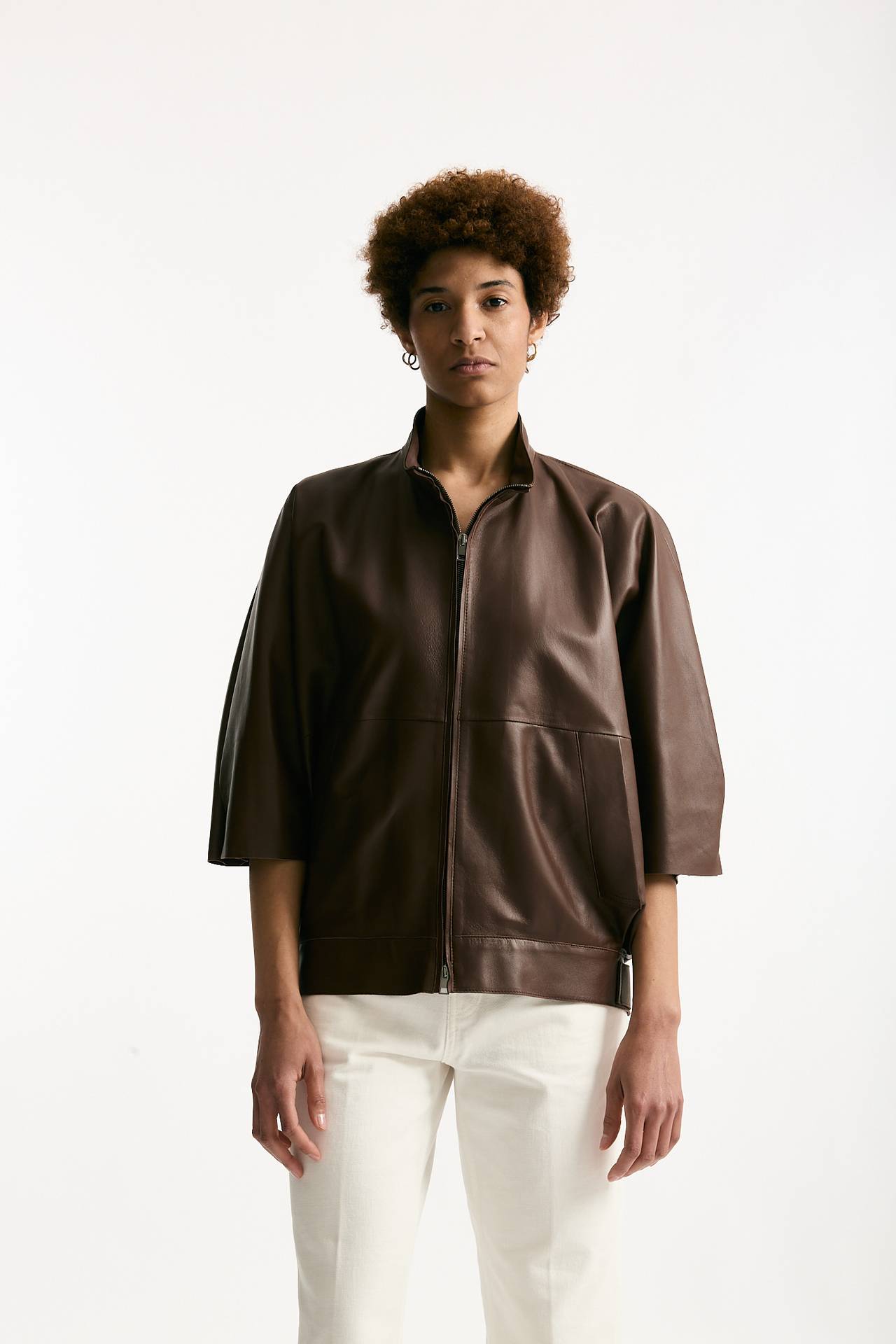 Giubbino kimono over cuoio donna Myskin - 5