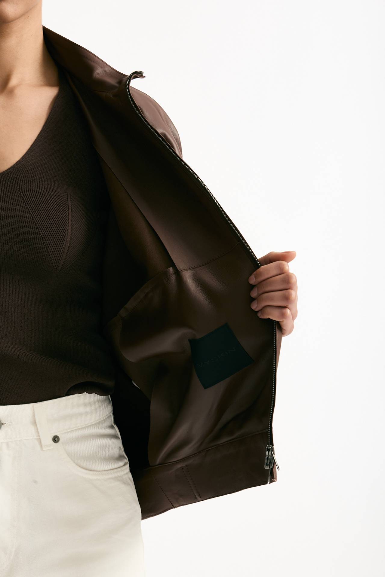 Giubbino kimono over cuoio donna Myskin - 7