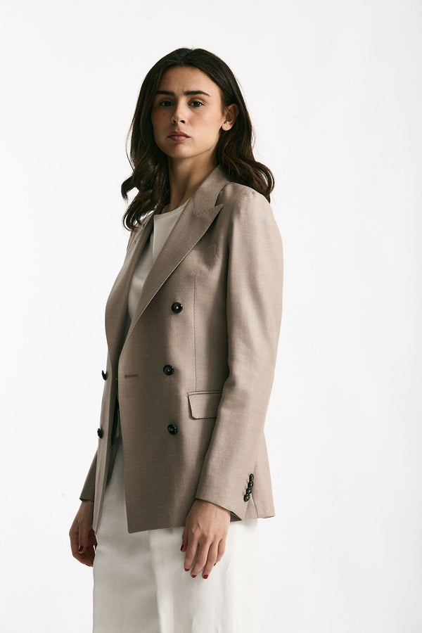 Blazer PARIGI in misto lana beige donna Tagliatore