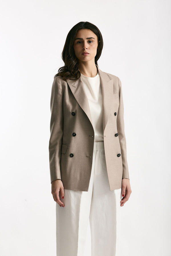 Blazer PARIGI in misto lana beige donna Tagliatore