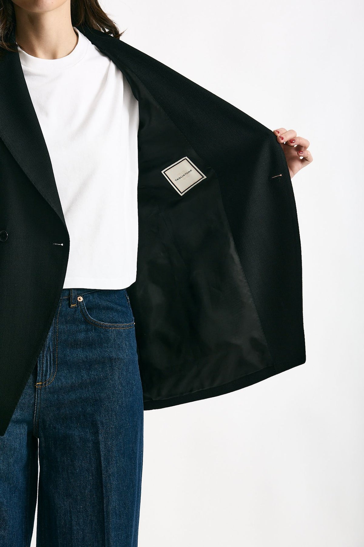 Blazer doppiopetto nero donna Tagliatore - 6