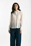 Camicia in lyocell bianco donna Tagliatore - 3