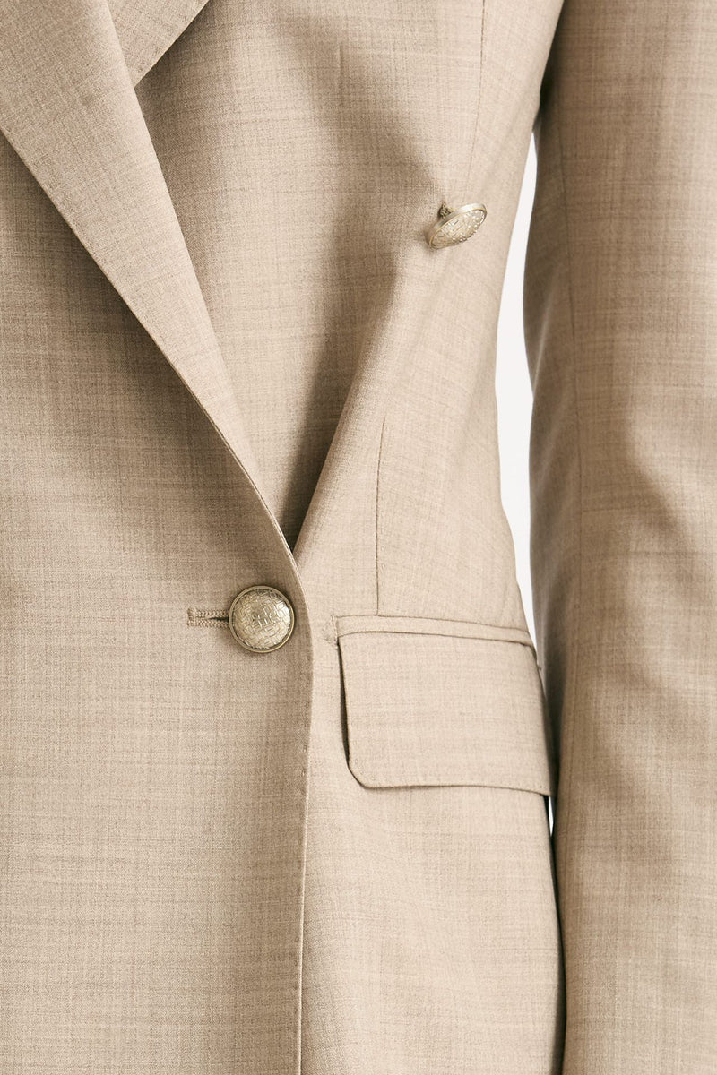 Tailleur doppiopetto T-ROS1 beige donna Tagliatore - 5