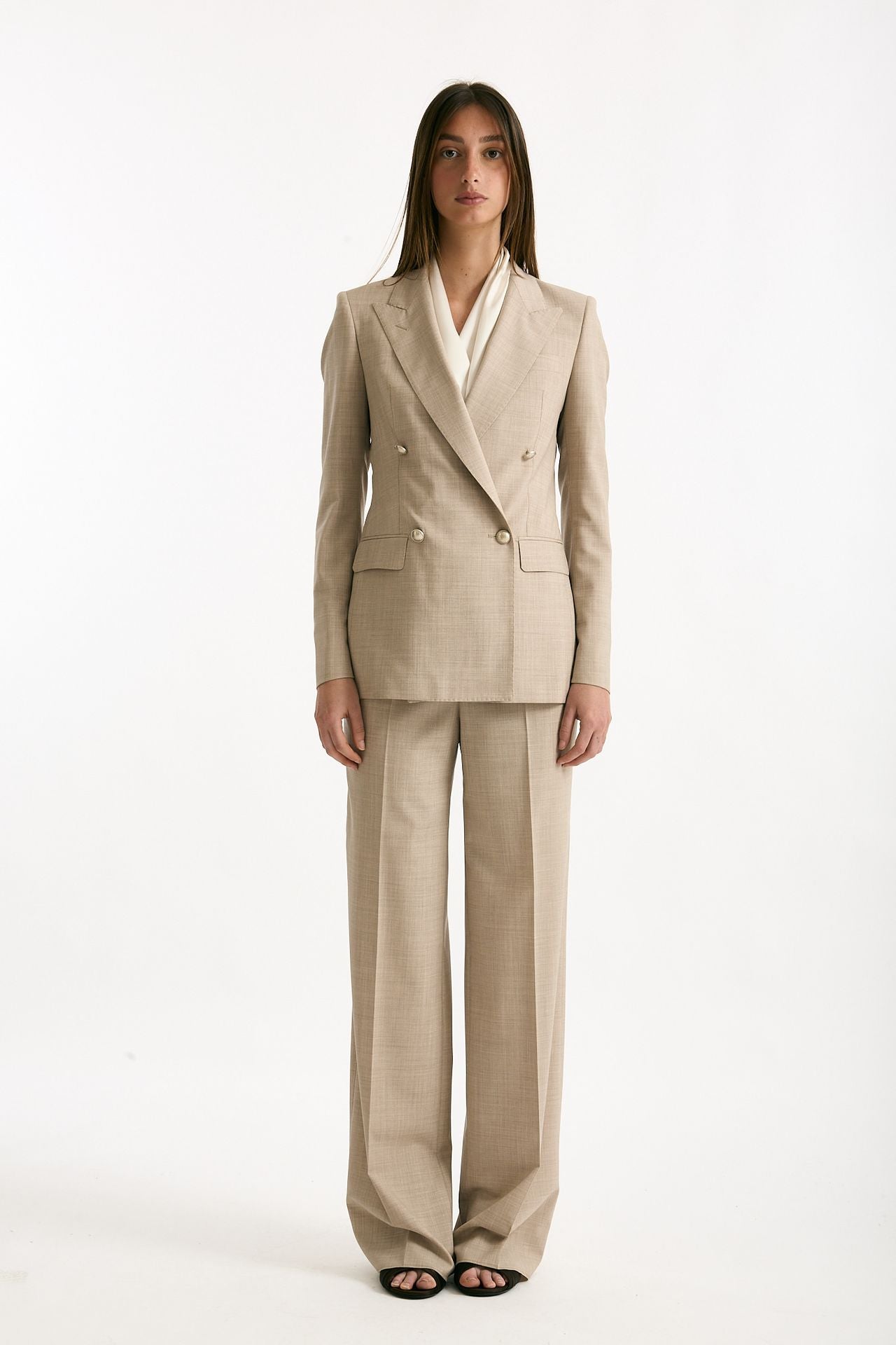 Tailleur doppiopetto T-ROS1 beige donna Tagliatore - 2
