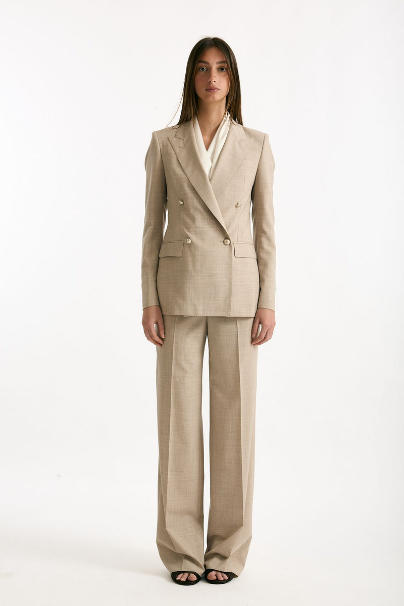 Tailleur doppiopetto T-ROS1 beige donna Tagliatore - 2