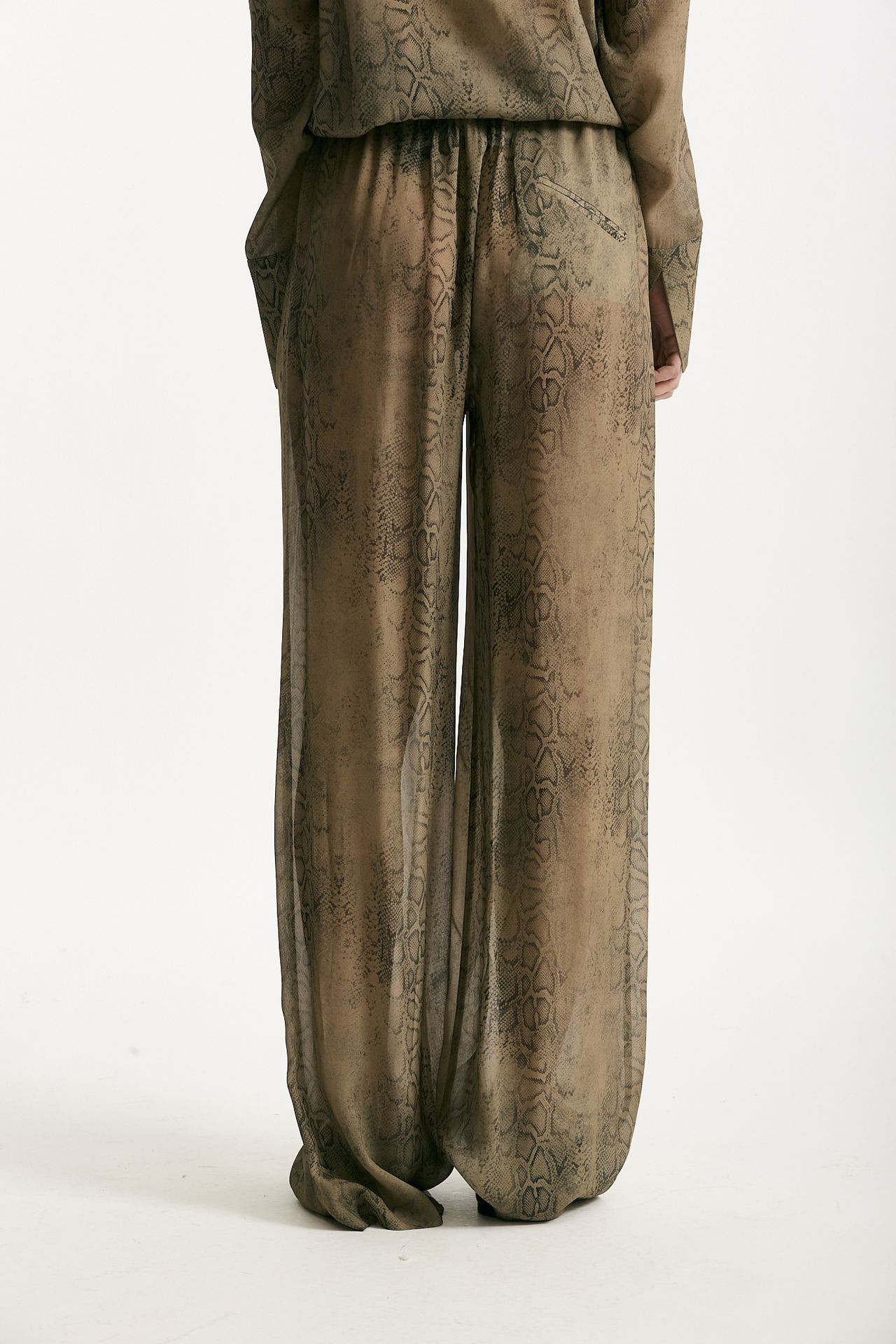 Pantalone vita alta stampato verde donna Federica tosi - 3