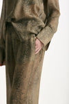 Pantalone vita alta stampato verde donna Federica tosi - 6
