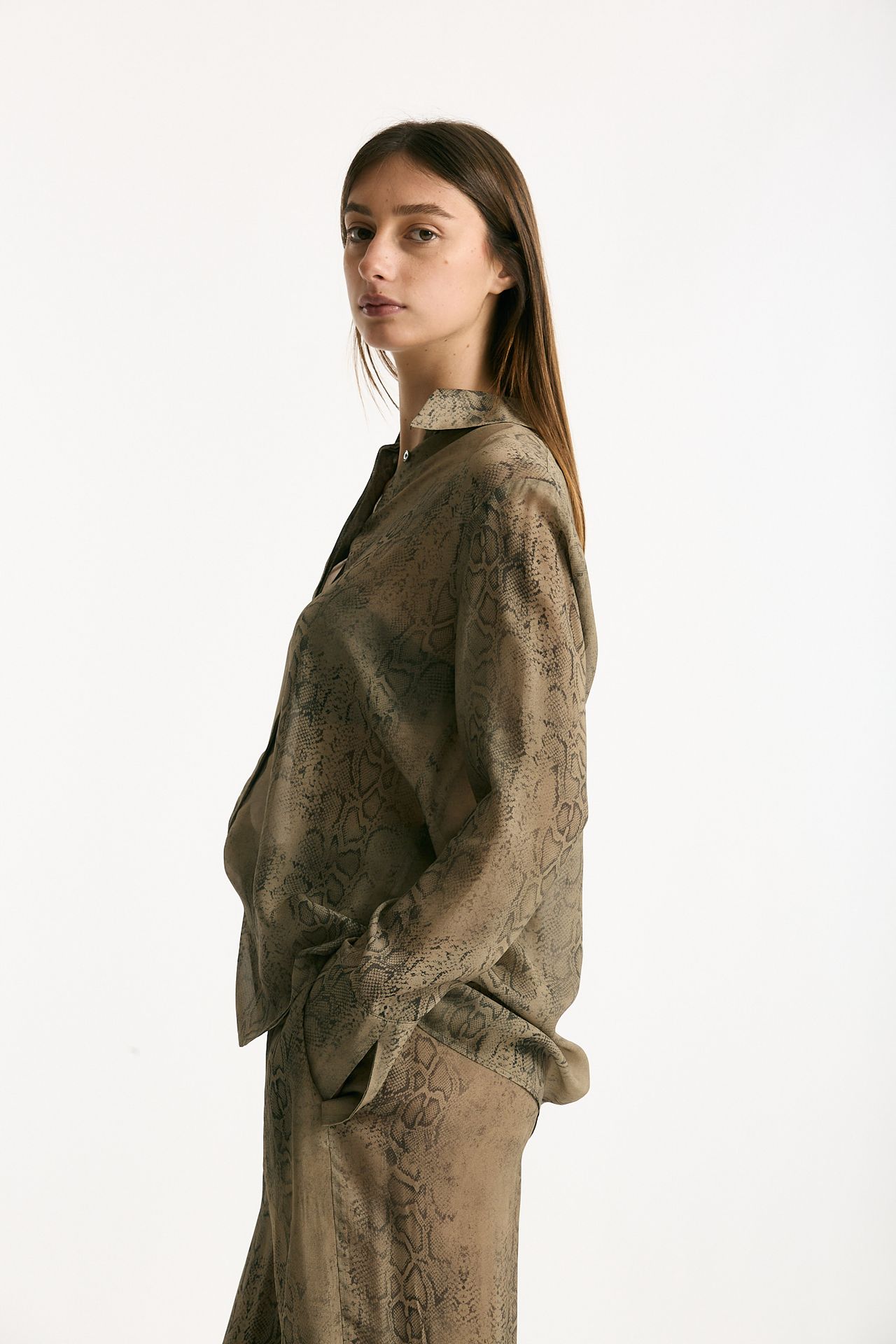 Camicia stampata pitone grigio donna Federica tosi - 3