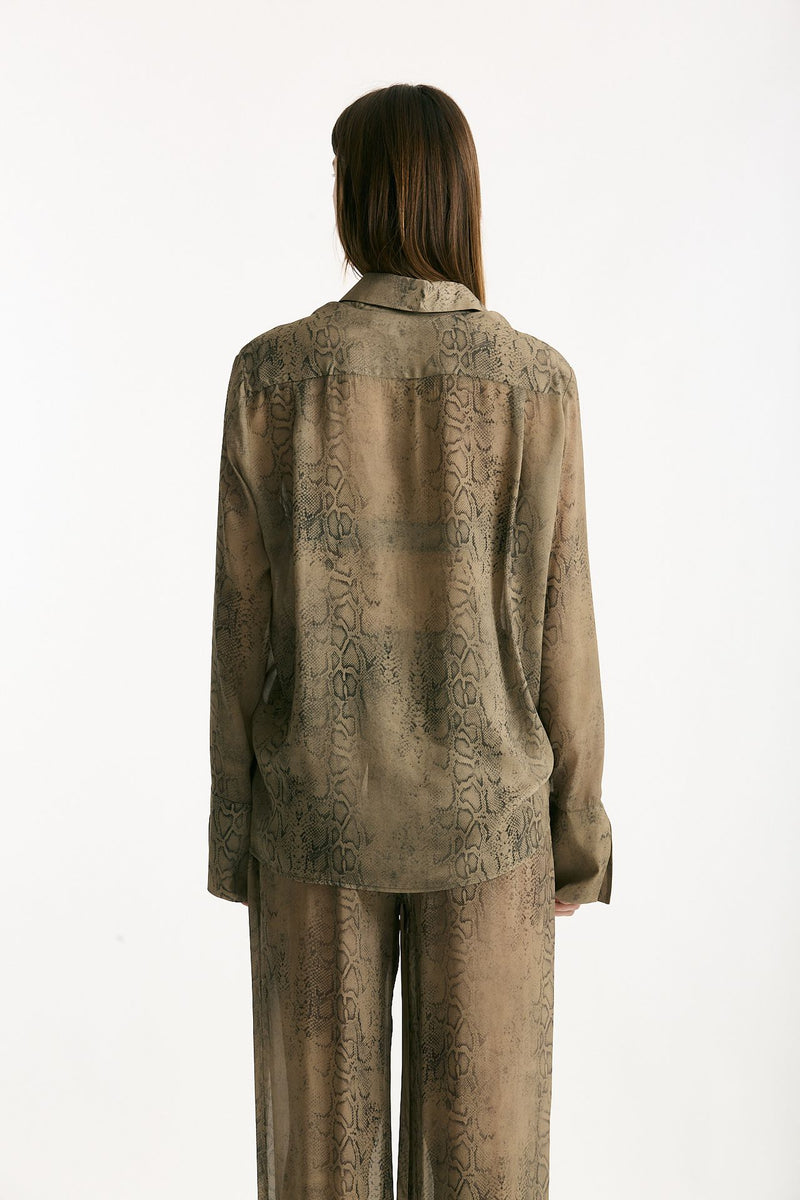 Camicia stampata pitone grigio donna Federica tosi - 4