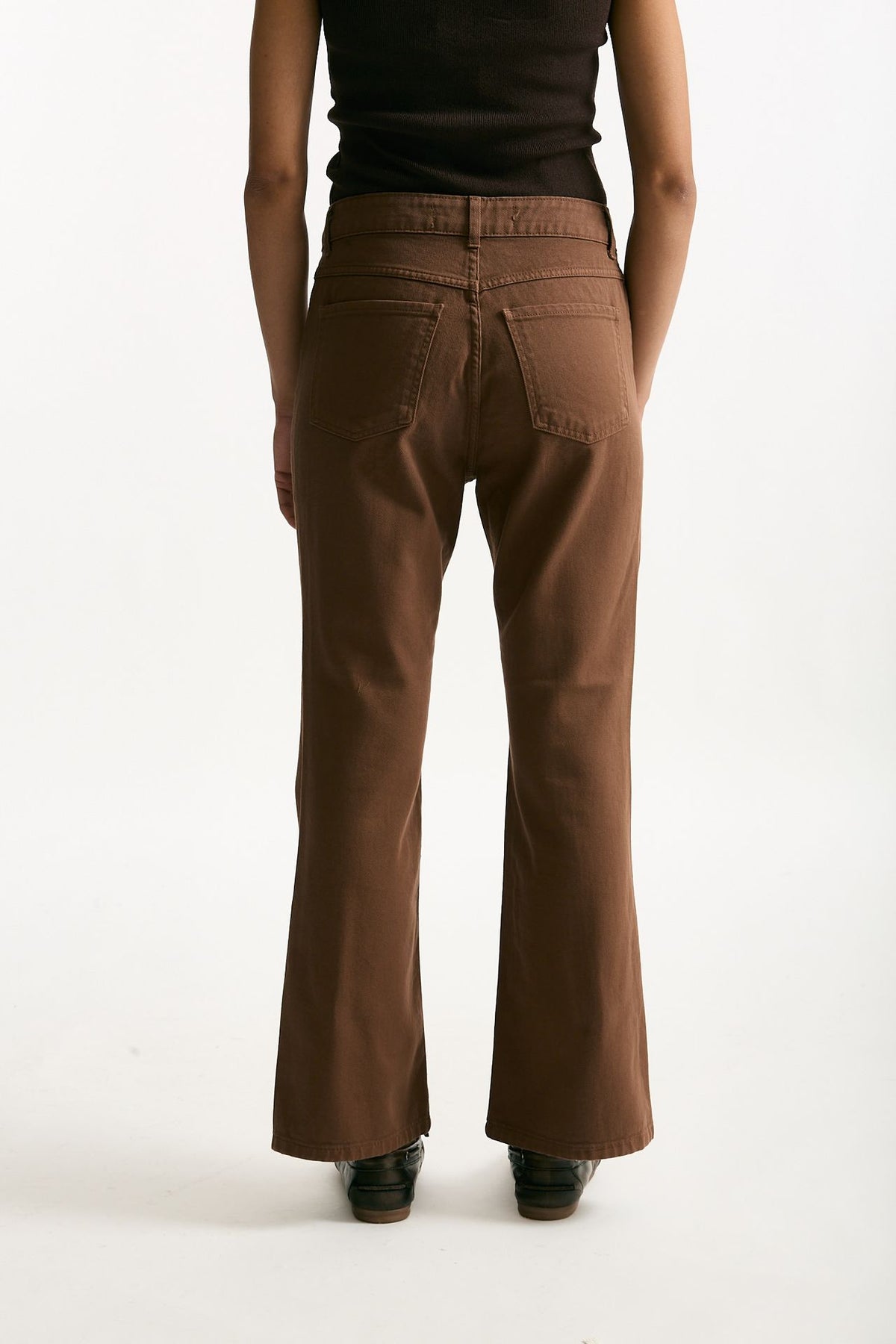 Jeans trombetta marrone chiaro donna Federica tosi - 3