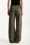Jeans vita alta stampato verde nero donna Federica tosi - 3