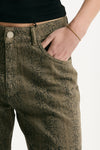 Jeans vita alta stampato verde nero donna Federica tosi - 4