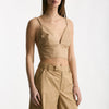 Crop top cammello scollato donna Federica tosi - 5