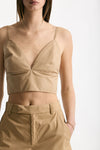 Crop top cammello scollato donna Federica tosi - 4