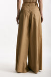 Pantalone vita alta ampio cammello donna Federica tosi - 3