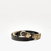 Cintura SUEDE RING BELT GOLD in pelle nero donna Federica tosi - 3