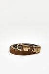 Cintura SUEDE RING BELT GOLD in pelle beige donna Federica tosi - 1