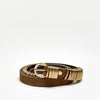 Cintura SUEDE RING BELT GOLD in pelle beige donna Federica tosi - 3