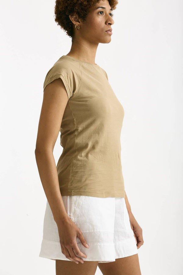 T-shirt in cotone beige scuro donna Transit par such