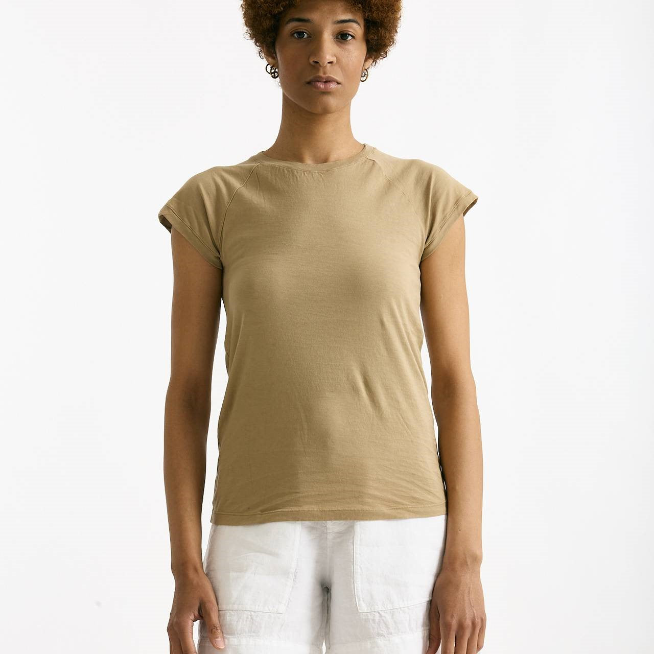 T-shirt in cotone beige scuro donna Transit par such - 5