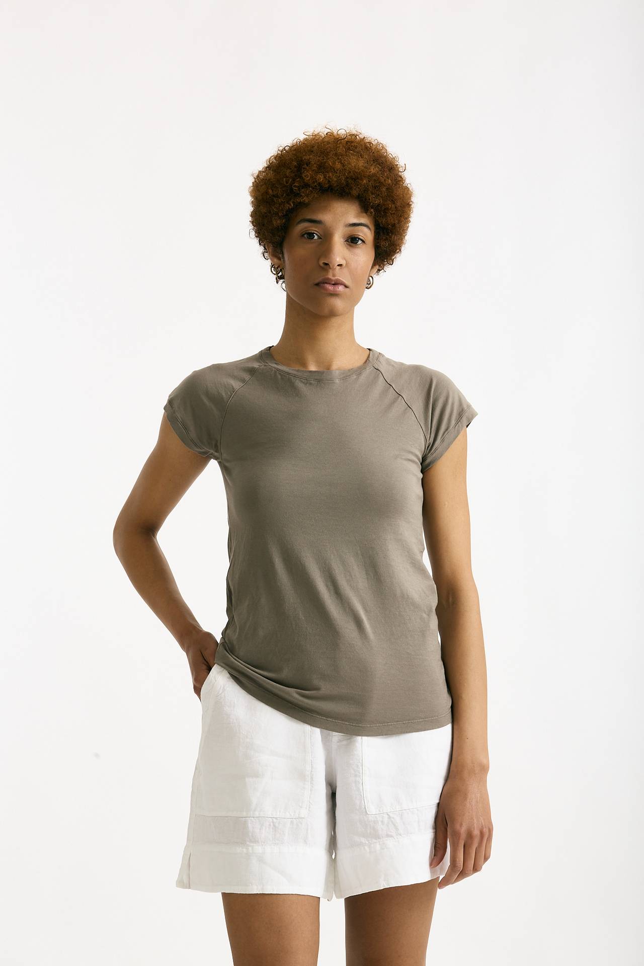 T-shirt in cotone taupe donna Transit par such - 2