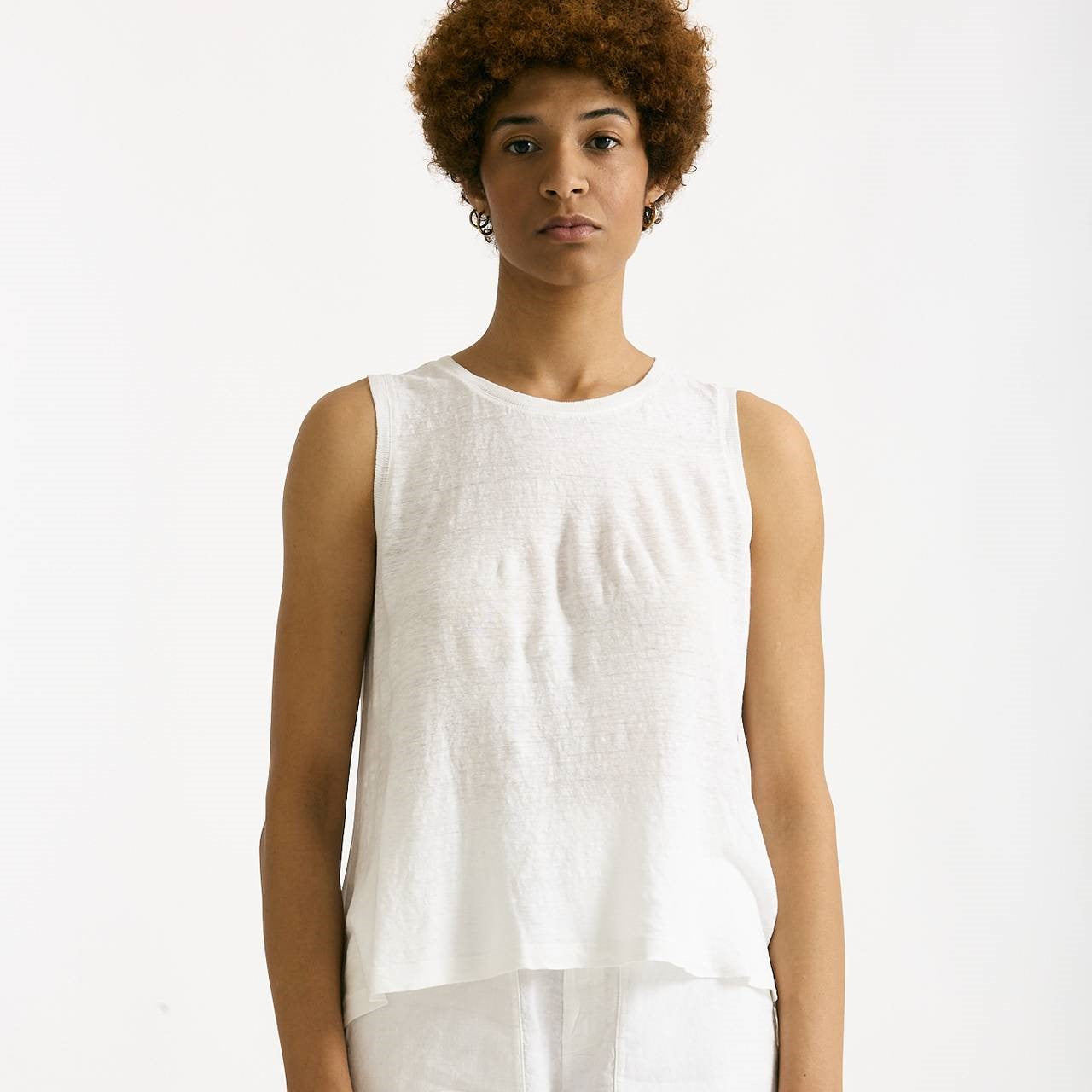 Top doppio tessuto bianco donna Transit par such - 5