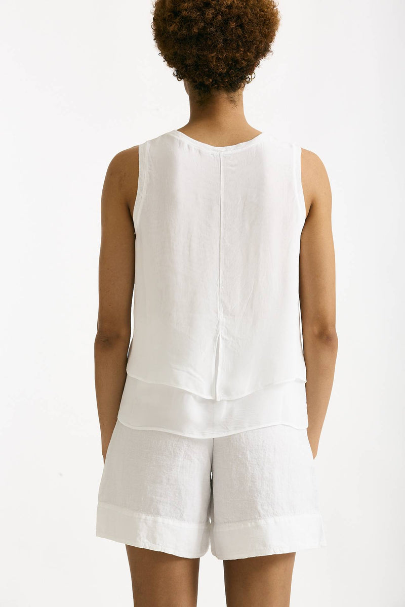 Top doppio tessuto bianco donna Transit par such - 3