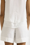 Top doppio tessuto bianco donna Transit par such - 4