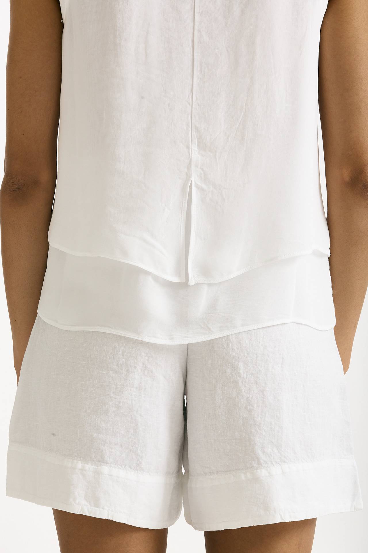 Top doppio tessuto bianco donna Transit par such - 4