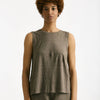 Top doppio tessuto taupe donna Transit par such - 6