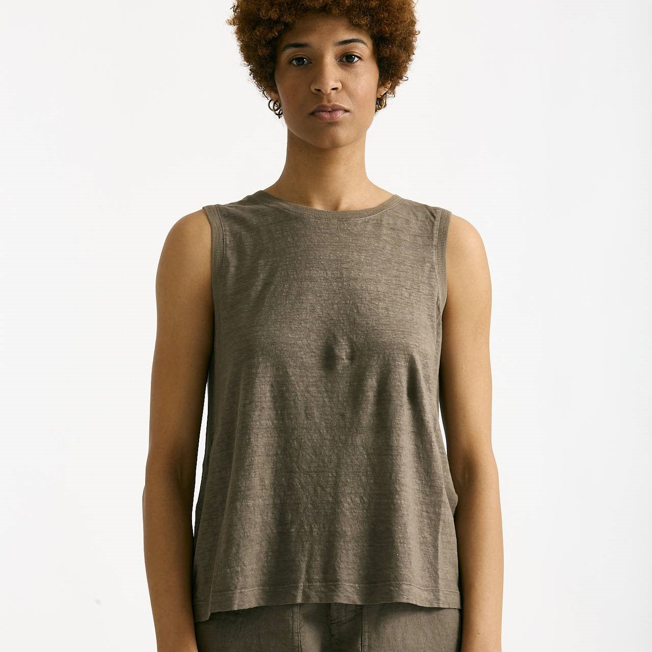 Top doppio tessuto taupe donna Transit par such - 6